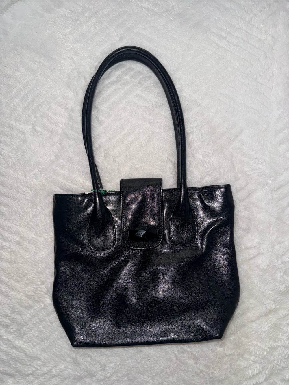 Classic Black Italian Leather Handbag - Versatile Everyday Carry